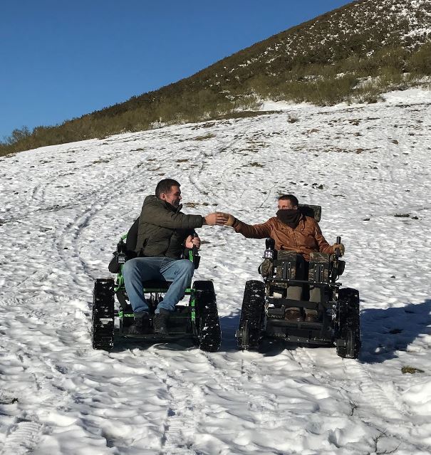 silla de ruedas nieve